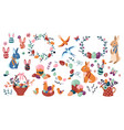 boho easter concept design vector image vector image