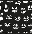 crazy faces seamless pattern scary face emotions vector image
