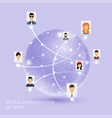 global communication network flat design for web vector image vector image