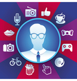 hipster vector image vector image