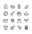 salt line icons set vector image