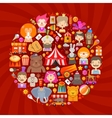 circus logo design template fun fair vector image