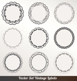 frame labels set ornamental vintage vector image