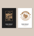 hunting club badge eat sleep hunt flyer vector image