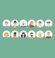 people avatars for social media profile vector image vector image