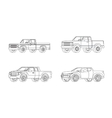 pickup truck modern design models set vector image
