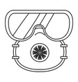 protection respiratory with safety goggles vector image