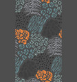 seamless pattern with hand drawn animal vector image