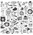 space - doodles collection vector image