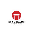 torii gate logo icon design template japan dojo vector image