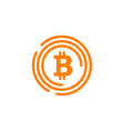bitcoin currency icon logo design vector image