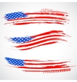 grungy american flag banner vector image vector image