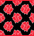 red roses on black background seamless wallpaper vector image