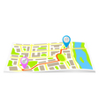 route on the map of city vector image