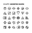 universal black and white geometric shapes vector image vector image