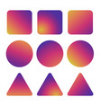 colorful smooth gradient icons - buttons vector image