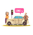 ground transportation composition vector image