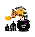 halloween greeting card vector image vector image