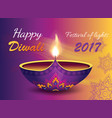 Diwali holiday and girl with bowl of paint Vector Image