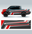 racing car design vehicle wrap vinyl graphics vector image