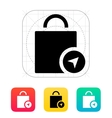 shopping bag location icon vector image