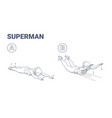 woman doing superman exercise home workout vector image vector image