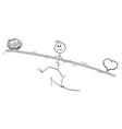 cartoon tightrope walker man or businessman vector image vector image