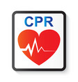 cpr cardiopulmonary resuscitation vector image