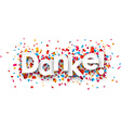 paper danke confetti sign vector image