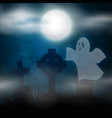 scary night halloween vector image