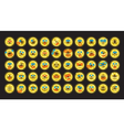 set of neon emoji vector image vector image