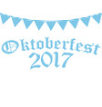 garland with flags for the oktoberfest holiday vector image