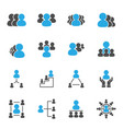 leader and boss icons business and people concept vector image