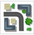 top view of the city vector image