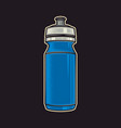 blue sports water bottle vector image vector image