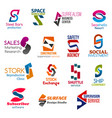business icons letter s corporate identity vector image vector image
