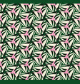 seamless pattern with stylized tropical leaves vector image vector image