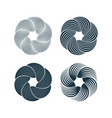 spiral and swirl motion twisting circles design vector image