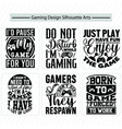 video game typography graphic gaming design arts vector image