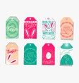 easter gift tag set vector image