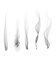set of smoke effect smooth flame vector image