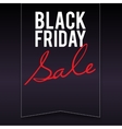 black friday sale banner with pennant vector image vector image