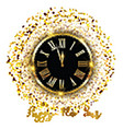 gold confetti happy new year background 1711 vector image vector image