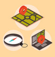 icons collection gps navigation vector image vector image