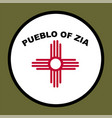 circle badge indian flag zia pueblo vector image vector image