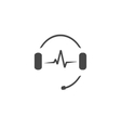 headphones microphone music sound waves radio vector image