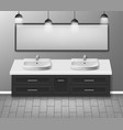 modern realistic bathroom interior design vector image