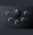 multipurpose infographic template with five vector image vector image