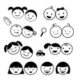 kids icons set vector image