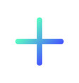 plus pixel perfect gradient linear ui icon vector image